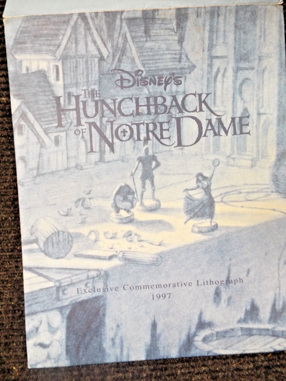 1997 Disney The Hunchback of Notre Dame Exclusive Commemorative Lithograph